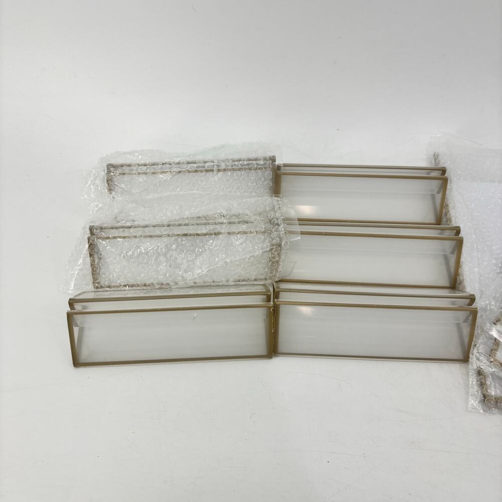 Display Acrylic 5x7 Sign Holder Lot of 6 Gold Trim Pictures Wedding - Picture 10 of 13